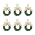 thumbnail image 1 of CoreLiving Kitchen Cabinet Wreaths - Christmas Decor with Beige Burlap Ribbon Bows and Berries for Cabinet Doors, Window, Front Door, Wall Farmhouse Holiday Decorating, Festive Xmas Accent, 1 of 7