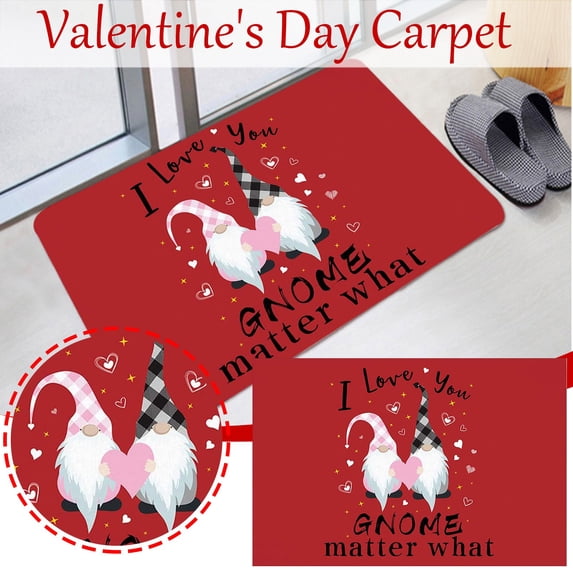 CoreLiving Kitchen Rugs Set Of 1, Heart Pattern Kitchen Floor Mats, Cushioned Anti Fatigue Kitchen Mats Non Slip Waterproof Washable Runner Rug Set