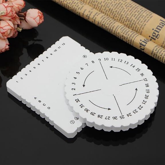 CoreLiving Kumihimo Braiding Disk Set, Round and Square Foam Disc for Jewelry Making, DIY Bracelet Loom Weaving Board, Craft Cord Maker 2 Pieces