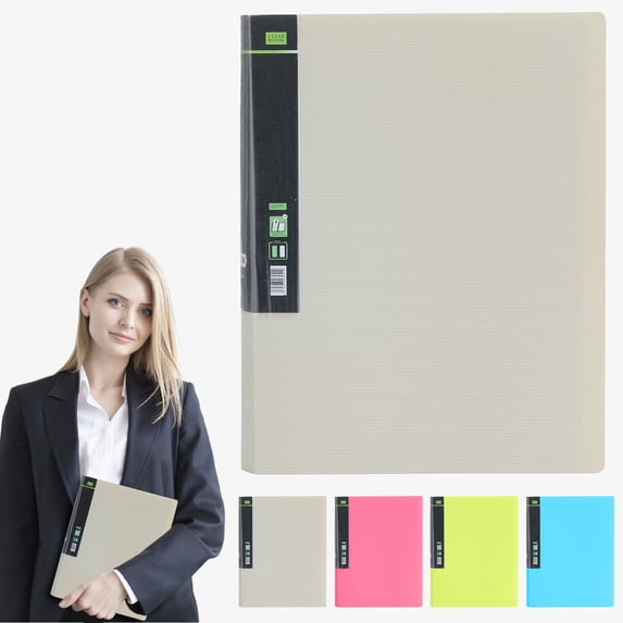 CoreLiving Large Portfolio Binder with Plastic Sleeves, 20-Pocket Heavy Duty Presentation Book for Artwork, 40 Page Capacity Document Organizer for Artist Supplies and Certificates