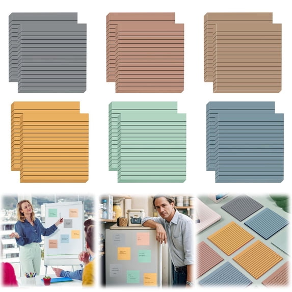 CoreLiving Lined Sticky Notes 3x3 in, Self-Stick Memo Pads with Super Strong Adhesive for Office Desk Organization, Perfect for Meetings & Home, 1 Pads/Pack