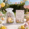 thumbnail image 1 of CoreLiving Little Pocket Bunny Acrylic Standee 2D Flat Design Easter Decor Cute Bunny Plush Look Emotional Support Hugs Figure Funny Bunny Style for Desk, 1 of 9