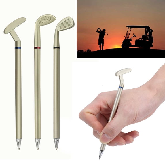 CoreLiving Mini Golf Club Ballpoint Pens Black Ink Sports Themed Swag Golfing Decor Funny Office Supply for Boss Dad Golfers Bulk 1 Count