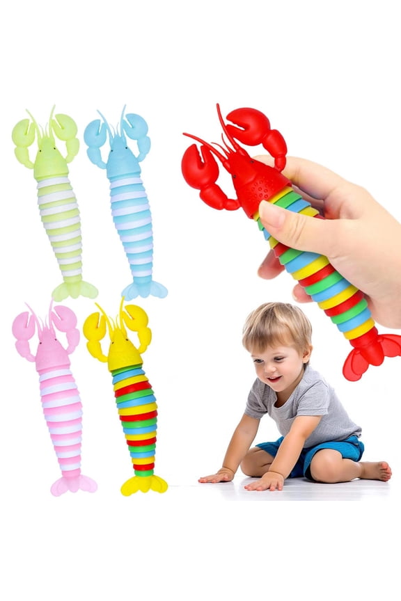 Morf Fidget Worm Toy 3D Stretchable Lobster Slug Sensory Stress Reliever Anti Anxiety Pressure Reducing Desk Toy for Adults Office Fidget Keychain Alternative
