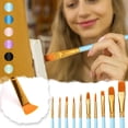 thumbnail image 1 of CoreLiving Multipurpose Acrylic Paint Brushes, 10 Pcs Fine Point Round Tip Nylon Hair Artist Brushes for Canvas, Rock Painting, Miniature Detailing & Craft Supplies, 1 of 6
