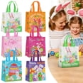 thumbnail image 1 of CoreLiving Non-Woven Easter Gift Bags with Handles Bunny Rabbit Design Reusable Treat Candy Tote for Egg Hunt Party Favor Supplies Bulk 1-Pack, 1 of 9