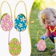 thumbnail image 1 of CoreLiving Pastel Easter Baskets, Reusable Felt Gift Bags with Daisy Details and Durable Handles, Small Bulk Treat Bags for Spring, Perfect Easter Basket Stuffers for Gifts, 1 of 9