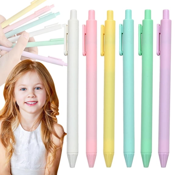 CoreLiving Pastel Gel Pens, Colored Ink Retractable Pens 0.7mm Fine Point Quick Drying for Bible Study Journaling Planner, Cute Pens for Note Taking, 1 Count