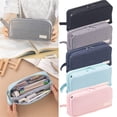 thumbnail image 1 of CoreLiving Pencil Bag Large Capacity Pencil Case with 2 Compartments Zipper Pencil Pouch Heavy Duty Pen Pouch Pencil Holder for Adults Multi-Functional Canvas Pencil Case for Teens, 1 of 7