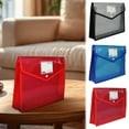 thumbnail image 1 of CoreLiving Plastic File Organizer Waterproof Transparent Expanding File Folder Accordion Style Portable Document Holder Large Capacity for Office Business Home Red, 1 of 10