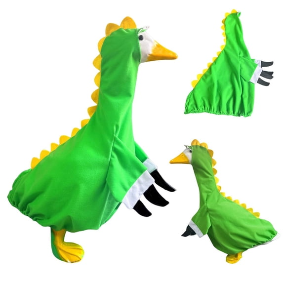 CoreLiving Porch Goose Outfits Dinosaur Costume Clothes for 23 Inch Cement Statue, Creative Outdoor Garden Yard Patio Lawn Decor for Spring Summer