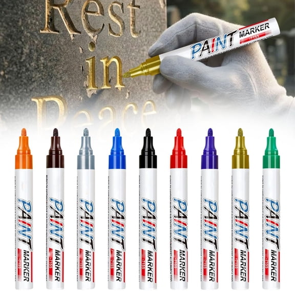 CoreLiving Professional Blue Oil Based Paint Marker for Metal, Permanent Waterproof Paint Pens for Fabric, Wood, Rock and Glass, Medium Tip Craft Pen, 1 Pack
