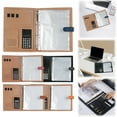 thumbnail image 1 of CoreLiving Professional Leather Folder Portfolio, Resume Document Binder with Notepad, Calculator Storage and Multi-Pocket Organizer for Business Use, One Padfolio, 1 of 10