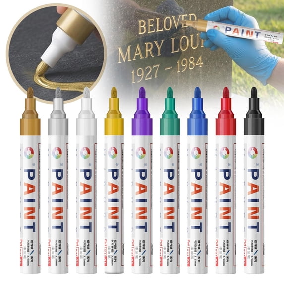 CoreLiving Purple Oil Based Paint Pens for Metal, Permanent Metallic Markers for Wood, Glass, Plastic and Canvas, Medium Tip Quick-Dry Waterproof Craft Pen, 1 Count