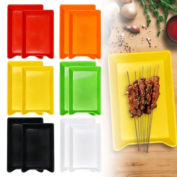 CoreLiving Rectangular Wheat Straw Serving Tray, Eco Friendly Cafeteria Style Food Platter, Lightweight Sturdy Dining Tray for Home Party Restaurant