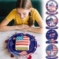 thumbnail image 1 of CoreLiving Red White and Blue Paper Plates Patriotic Disposable Star Design Heavy Duty 7 Inch for 4th of July Memorial Day Labor Day Summer Outdoor Party 10 Pack, 1 of 5