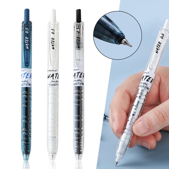 CoreLiving Refillable Retractable Gel Ink Pens, Fine Point 0.5mm Like Pilot G2 Pens, Eco-Friendly Made from Recycled Bottles, Smooth Black Ballpoint Pens for Writing, 1 Count