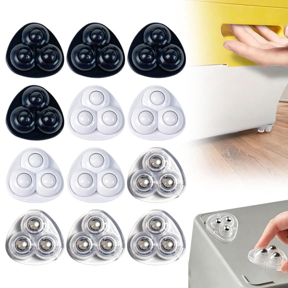 CoreLiving Self Adhesive Caster Wheels 360 Degree Rotation Mini Caster Wheels Stick on Wheels for Kitchen Appliances and Furniture Storage Bins 4 Pack