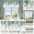 thumbnail image 1 of CoreLiving Short Curtains for Windows Eucalyptus Leaves Pattern Modern Valance Curtain Topper Spring Decor for Bedroom Living Room 1 Piece, 1 of 6