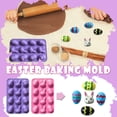 thumbnail image 1 of CoreLiving Silicone Baking Mold with Rabbit and Egg Designs for Easter Chocolate Candy and Handmade Soap Making, Food-Grade Flexible Molds for Spring DIY Crafts and Party Treats, 1 of 8
