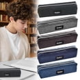 thumbnail image 1 of CoreLiving Small Pencil Case Zipper Pouch Cute Pen Bag Canvas Coin Purse Cosmetic Pouch Multi-purpose Pencil Pouch Stationery Organizer for Purse Coffee, 1 of 10