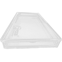 CoreLiving Small Plastic Storage Box, Bead Box, Craft Storage Containers with Clear Lid - Perfect for Jewelry, Business Cards, Game Pieces, Bobby Pins, Organizing Craft Supplies, Office & Travel Use
