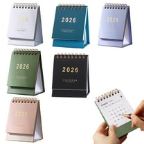 CoreLiving Small Standing Desk Calendar 2026-2027, 18-Month Mini Desk Calendar from Jan 2026 to June 2027, Thick Paper Twin-Wire Binding for Home and Office Desktop Use