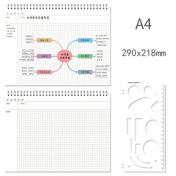 CoreLiving Small Wirebound Wide Ruled Notebook 80 Solid Sheets A4 Christmas Home Stationery Spiral Notepad Office Supplies Journaling Writing Pad