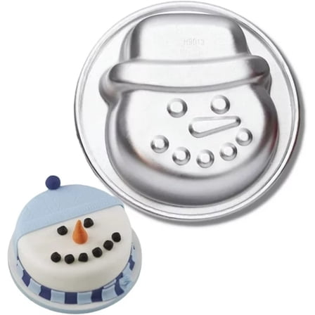 CoreLiving Snowman Cookie Cutter, Snowglobe Cookie Cutter Set, Christmas Cookie Cutters, Stainless Steel Biscuit & Pancake Mold for Holiday Baking Decor, Christmas Party