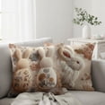 thumbnail image 1 of CoreLiving Spring Easter Pillow Covers 18x18 Inch Bunny Rabbit Plush Soft Throw Pillow Cases for Couch Sofa Living Room Farmhouse Decorations Cute Floral Springtime Home Accents Square, 1 of 4