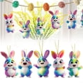 thumbnail image 1 of CoreLiving Spring Hanging Decorations Easter Acrylic Bunny Ornaments Cartoon Rabbit Pendants for Tree Easter Eggs Decor for Tiered Tray Easter Tree Ornaments, 1 of 9