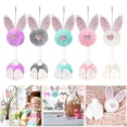 thumbnail image 1 of CoreLiving Spring Tree Ornaments Easter Bunny Plush Rabbit Butt Ears Design Pastel Colors Hanging Decorations for Home Accent DIY Crafts Small Tree Decor, 1 of 9