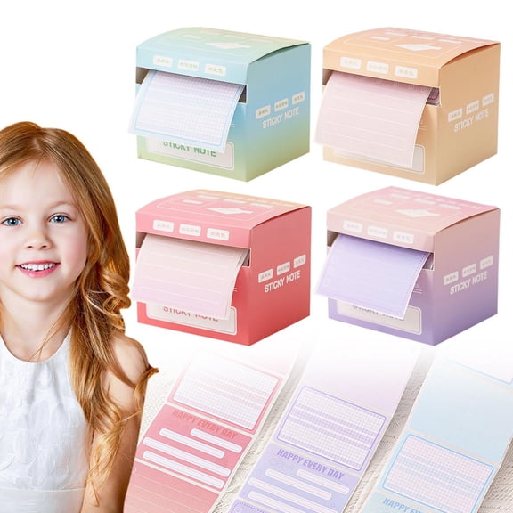 CoreLiving Sticky Note Roll Tape Refills for Desk Dispenser, Full Adhesive Back Transparent Tape for Note Writing & Gift Wrapping, Clear Jumbo Sticky Rolls, 1.7x2.4 Inch, 1 Pack