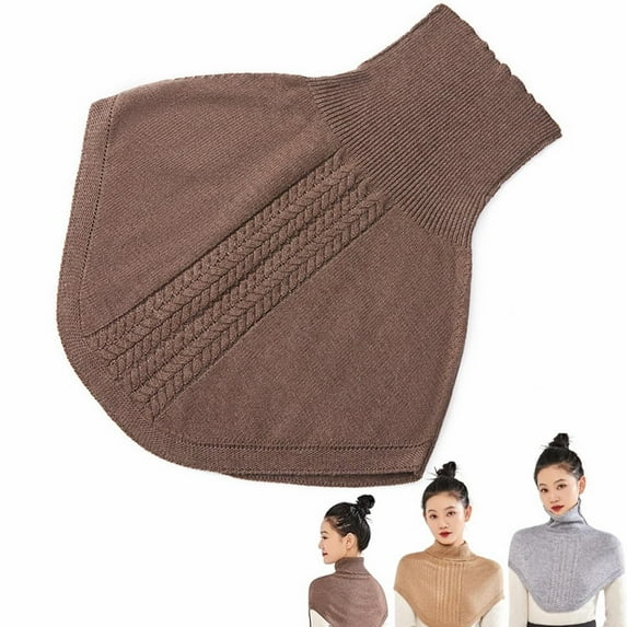 CoreLiving Turtle Neck Dickie & Dickey Collar for Women, Detachable Faux Collar, Insulating Mock Blouse Top, Winter Layering Essential, Stylish Office and Casual Wear