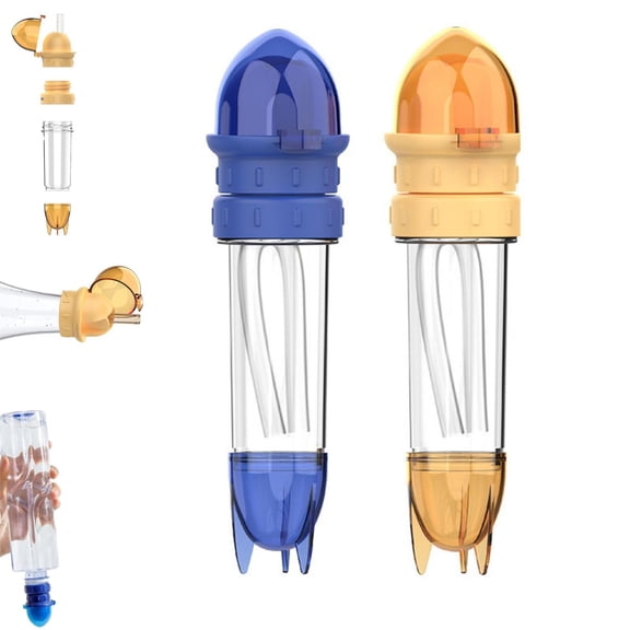 CoreLiving Water Bottle Spout Conversion Cap with Straw, Reusable Universal Soda Can Lids, Leak-Proof Liquid Topper Adapter for Standard Beverages, 1 Piece