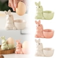 thumbnail image 1 of CoreLiving White Easter Bunny Egg Holder Egg Cups for Soft Boiled Eggs and Hard Boiled Eggs Egg Stands Tealight Candle Holders for Easter Kitchen Table Decoration Counter Egg Storage, 1 of 9