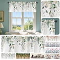 thumbnail image 1 of CoreLiving Window Valance, Watercolor Lavender Leaves Printed Short Kitchen Curtains, Decorative Half Window Treatment for Bedroom Living Room Cafe, 1 Pack, 1 of 5