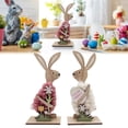 thumbnail image 1 of CoreLiving Wooden Bunny Decor Sign Farmhouse Spring Easter Table Decorations for Home Indoor Rustic Rabbit Centerpiece Mantel Tiered Tray Party Decor 1 Count, 1 of 8