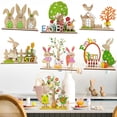 thumbnail image 1 of CoreLiving Wooden Easter Decorations Set Happy Easter Bunny Signs Rustic Rabbit Blocks for Tiered Tray Spring Table Centerpiece Farmhouse Mantel Decor for Home Indoor Office, 1 of 9
