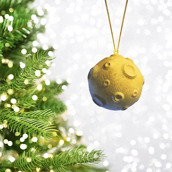 CoreLiving Wooden Space Ornaments, Solar System & Astronaut Christmas Tree Decor, Handcrafted Hanging Planet Ornaments for Xmas, Space Themed Holiday Party Supplies for Kids