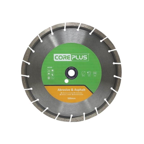 CorePlus - AB300 Abrasive & Asphalt Diamond Blade 300mm