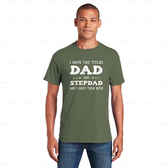 CoreStyle005 New Best Dad and Stepdad Shirt Cute Fathers Day Gift Top Now, for Unisex, up to size 5XL.