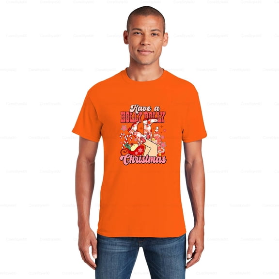 CoreStyle903 Have A Holly Dolly Christmas T Shirt Groovy Holly Jolly Top, for Unisex, up to size 5XL.