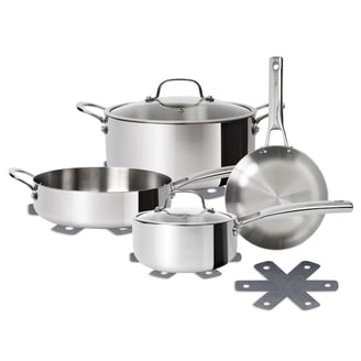 Ninja EverClad 12-Piece Stainless Steel Cookware Set, Oven Safe to