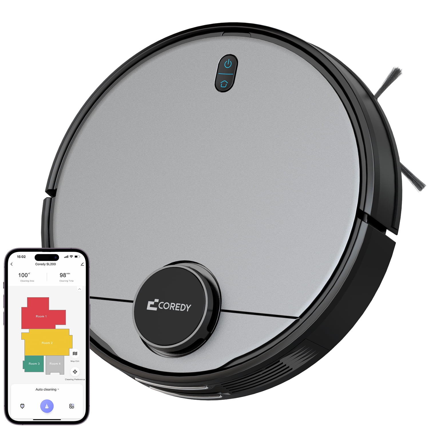 Coredy Laser Robot Vacuum Cleaner, 2600Pa Strong Suction, Reactive Tech