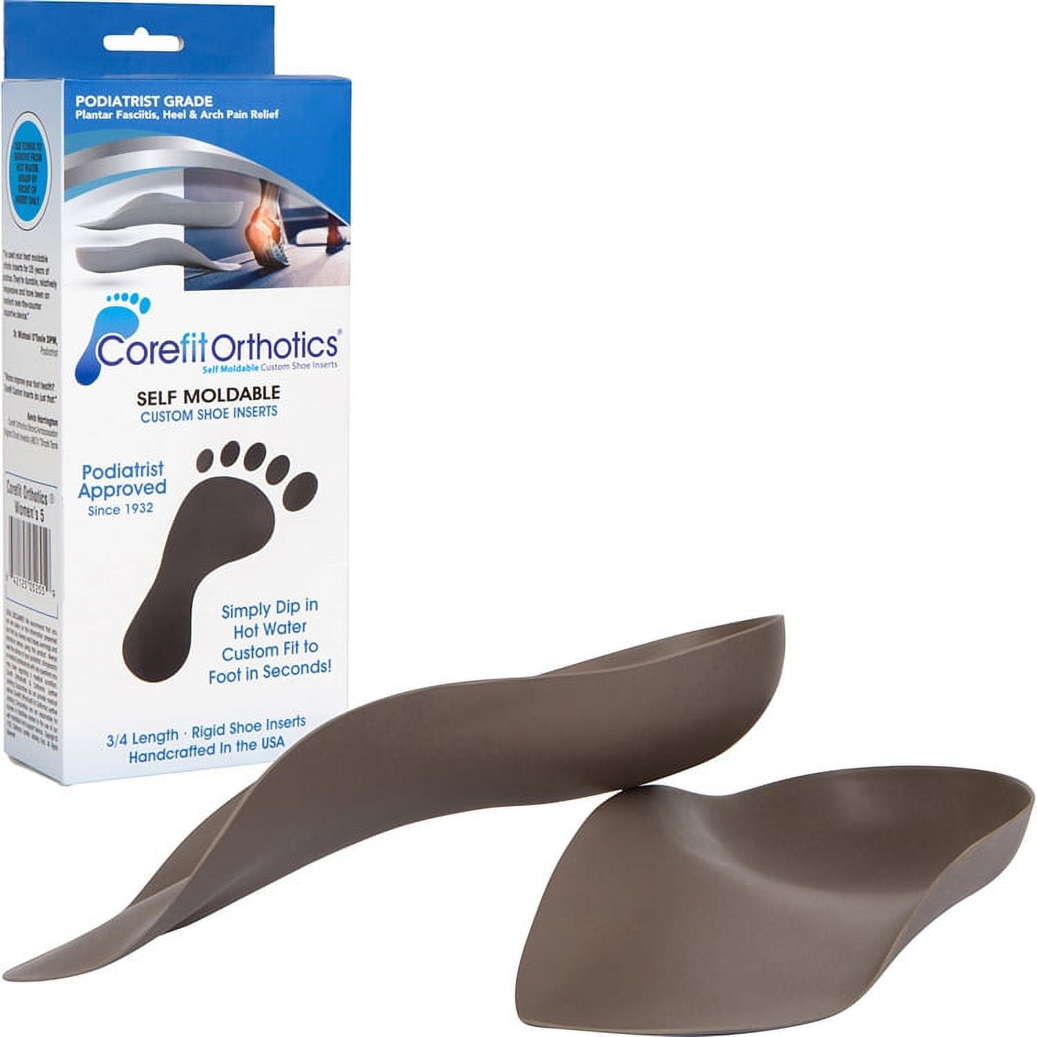 Corefit Orthotics® Podiatrist Grade Custom Orthotics, Arch Supports Fit at Home Custom Insoles