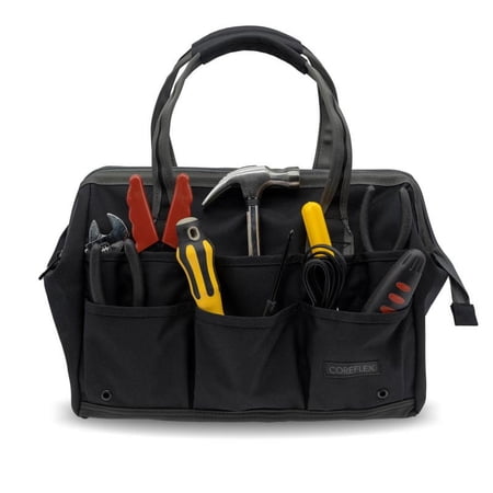 Coreflex Tool Bag, 14inch wide mouth multiple purpose bag for Plumbers, Electricians, Handymen price history and forecast - Coreflex Core-14-blk