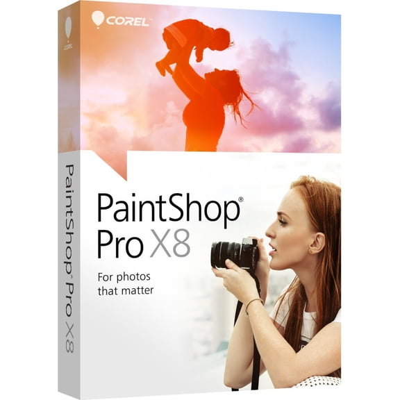 Corel PaintShop Pro X8, Box Pack, 1 User, Mini Box Packing
