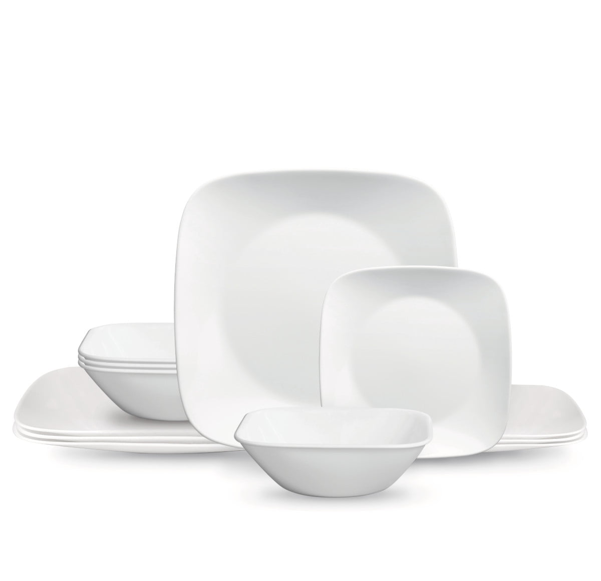 Corelle Classic Pure White Square Juego de Vajilla 12 piezas in Guatemala at GTQ 807 Rating 5