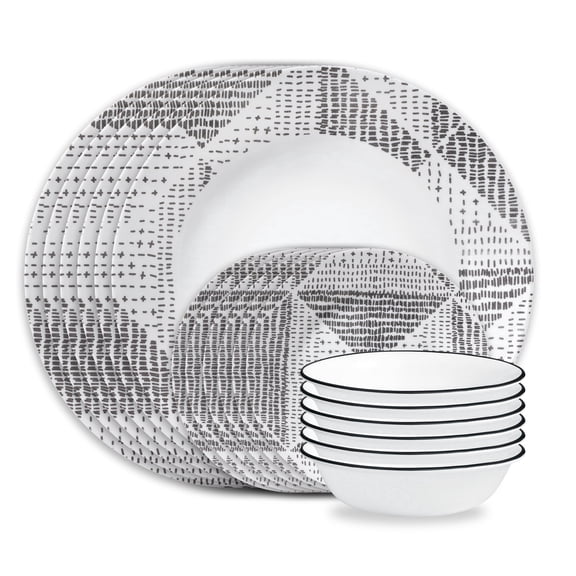 Corelle Odisha 18-Piece Glass Dinnerware Set (Service for 6)